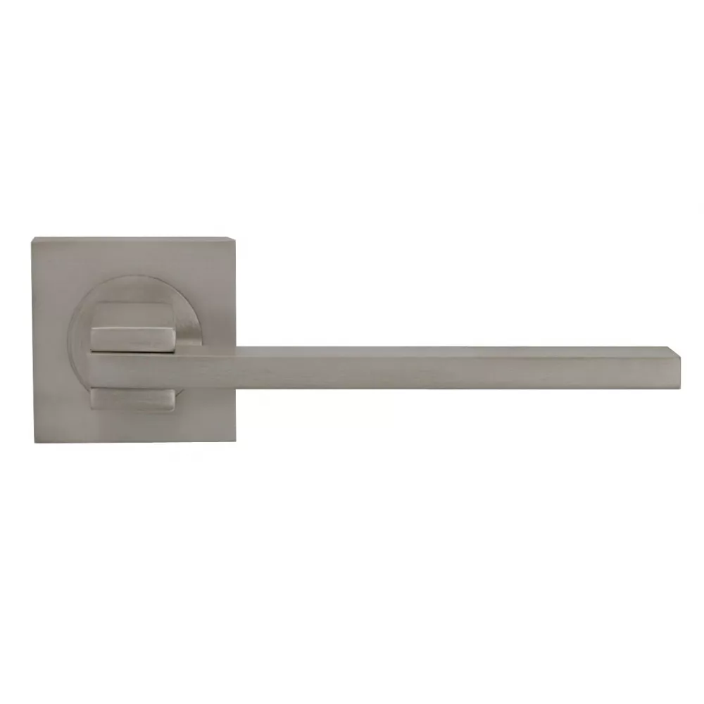 Klamka drzwiowa Slim - szyld kwadratowy - wykonczenie niklowane matowe (NS)